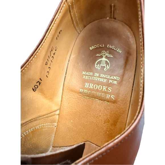 Vintage Brooks Brothers Brown Leather Cap Toe Oxfords Made in England 11.5 C main image 9
